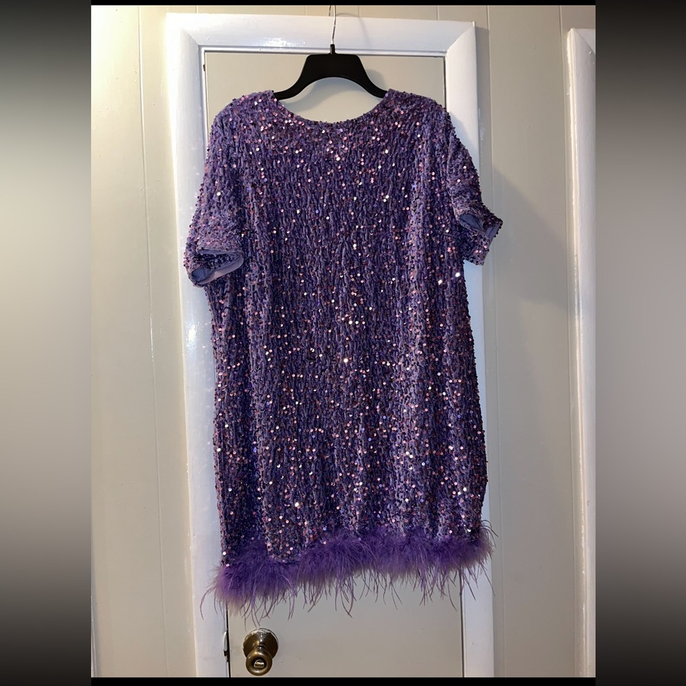 Fashion Nova christy sequin t-shirt mini dress